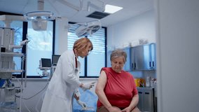 Elderly patient being vaccinated by doctor. - Powered by Shutterstock - Get 15% off with code: PIKWIZARD15