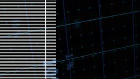 Animation of financial data processing on grid over dark background. Global finance, business, connections, computing and data processing concept digitally generated video. - Powered by Shutterstock - Get 15% off with code: PIKWIZARD15