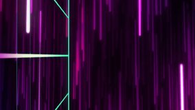 Animation of neon pattern over light trails background. Global colour, light, digital interface, communication, computing and data processing concept digitally generated video. - Powered by Shutterstock - Get 15% off with code: PIKWIZARD15