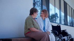 Female doctor spending time with resident of nursing home. - Powered by Shutterstock - Get 15% off with code: PIKWIZARD15