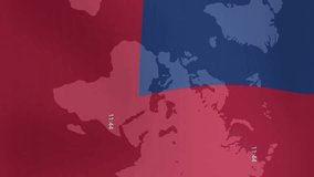 Facial recognition and surveillance animation over world map with Samoa flag background. Technology, security, global, digital, data, monitoring - Powered by Shutterstock - Get 15% off with code: PIKWIZARD15