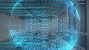 Digital network connections processing data in server room background animation. Networking, technology, data processing, cybersecurity, communication, infrastructure - Powered by Shutterstock - Get 15% off with code: PIKWIZARD15