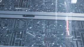 Digital lock animation over futuristic server room with circuit patterns. Cybersecurity, technology, digital data, encryption, network, innovation - Powered by Shutterstock - Get 15% off with code: PIKWIZARD15