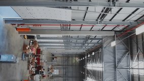 In warehouse, animation of 3D bar chart displaying monthly data on shelves. analytics, statistics, business, logistics, inventory, commerce - Powered by Shutterstock - Get 15% off with code: PIKWIZARD15