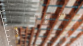 Animation of financial data processing over globe and warehouse. Global shipping, finance, business, connections, computing and data processing concept digitally generated video. - Powered by Shutterstock - Get 15% off with code: PIKWIZARD15