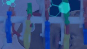 Animation of data processing and chemical formula over schoolgirl. global science, technology and digital interface concept digitally generated video. - Powered by Shutterstock - Get 15% off with code: PIKWIZARD15