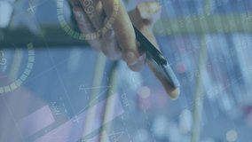 Animation of data processing over caucasian businesswoman using smartphone in office. global business, computing and digital interface concept digitally generated video. - Powered by Shutterstock - Get 15% off with code: PIKWIZARD15