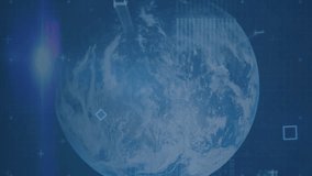 Animation of data processing over globe on navy background. Data processing, computers and technology concept digitally generated video. - Powered by Shutterstock - Get 15% off with code: PIKWIZARD15