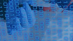 Animation of binary code over hands of lab workers. Laboratory, medicine and technology concept digitally generated video. - Powered by Shutterstock - Get 15% off with code: PIKWIZARD15