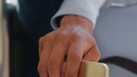 Animation of caucasian woman using smartphone over cityscape. Global digital interface technology and networking concept digitally generated video. - Powered by Shutterstock - Get 15% off with code: PIKWIZARD15