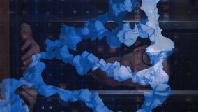 Animation of spinning dna strand over caucasian server room worker. Global science and data processing concept digitally generated video. - Powered by Shutterstock - Get 15% off with code: PIKWIZARD15