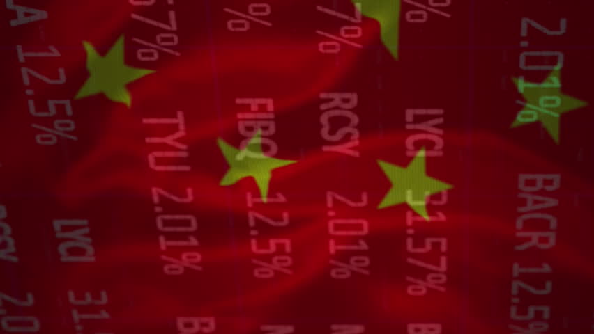 Animation of chinese flag waving over financial data processing. global finance and business concept digitally generated video. - Powered by Shutterstock - Get 15% off with code: PIKWIZARD15
