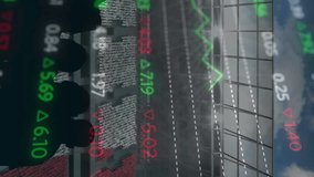 Stock market data processing against silhouette of fans cheering and sports stadium in background. sports competition and tournament concept - Powered by Shutterstock - Get 15% off with code: PIKWIZARD15