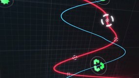 Animation of graphs and digital icons over black background. global digital interface, data processing and technology concept digitally generated video. - Powered by Shutterstock - Get 15% off with code: PIKWIZARD15