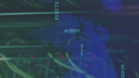 Animation of data processing and world map with cables of computer servers. data processing, cloud computing concept and technology concept digitally generated video. - Powered by Shutterstock - Get 15% off with code: PIKWIZARD15