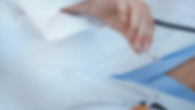 Animation of dna strand over caucasian female doctor. Global science and digital interface concept digitally generated video. - Powered by Shutterstock - Get 15% off with code: PIKWIZARD15