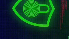 Animation of a changing colour maze padlock in a shield over a DNA strain and data processing. Digital online security computer interface concept digitally generated - Powered by Shutterstock - Get 15% off with code: PIKWIZARD15