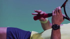 Animation of caucasian male tennis player over stadium drawing. Global sport and digital interface concept digitally generated video. - Powered by Shutterstock - Get 15% off with code: PIKWIZARD15