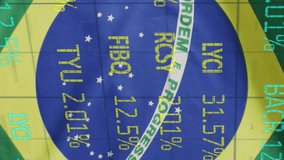 Animation of data processing over flag of brazil. Global patriotism and digital interface concept digitally generated video. - Powered by Shutterstock - Get 15% off with code: PIKWIZARD15