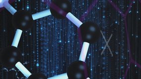 Animation of scope scanning over molecules. Global science and digital interface concept digitally generated video. - Powered by Shutterstock - Get 15% off with code: PIKWIZARD15