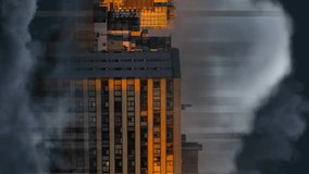 Animation of data processing over cityscape. Global business, data processing, computing and digital interface concept digitally generated video. - Powered by Shutterstock - Get 15% off with code: PIKWIZARD15