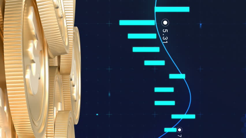 Animation of financial data processing over euro currency coins. Global business, finances, computing and data processing concept digitally generated video. - Powered by Shutterstock - Get 15% off with code: PIKWIZARD15