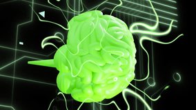 Animation of human brain and circuit board with data processing. Global business, connections, computing and data processing concept digitally generated video. - Powered by Shutterstock - Get 15% off with code: PIKWIZARD15