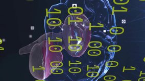 Animation of data processing and icons over digital brain spinning. Business, technology and digital interface concept digitally generated video. - Powered by Shutterstock - Get 15% off with code: PIKWIZARD15