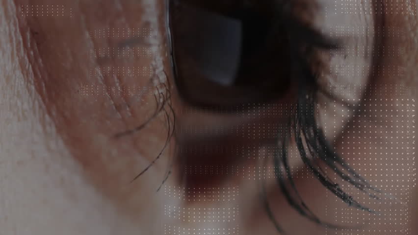 Bitcoin symbols and binary code animation over close-up of human eye. Cryptocurrency, blockchain, digital, technology, cybersecurity, finance - Powered by Shutterstock - Get 15% off with code: PIKWIZARD15