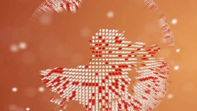 Animation of dna strand over globe on orange background. Global science, research, connections, computing and data processing concept digitally generated video. - Powered by Shutterstock - Get 15% off with code: PIKWIZARD15