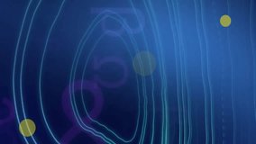 Animation of yellow spots of light over network of connections with percent. Global connections, computing and data processing concept digitally generated video. - Powered by Shutterstock - Get 15% off with code: PIKWIZARD15