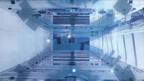 Animation of scopes with data processing over computer servers. Global finance, business, connections, computing and data processing concept digitally generated video. - Powered by Shutterstock - Get 15% off with code: PIKWIZARD15