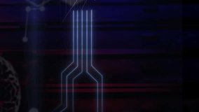 Animation of computer circuit board data processing over house model. Global finance, business, connections, computing and data processing concept digitally generated video. - Powered by Shutterstock - Get 15% off with code: PIKWIZARD15