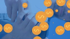 Animation of multiple falling emojis on multiple balloons multiple globe. Social media and communication concept digitally generated video. - Powered by Shutterstock - Get 15% off with code: PIKWIZARD15