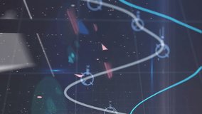 Animation of financial graph over lights and black background. Data processing, network and finance concept digitally generated video. - Powered by Shutterstock - Get 15% off with code: PIKWIZARD15