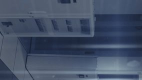 Financial data processing against empty computer server room. Business and cloud data storage technology concept - Powered by Shutterstock - Get 15% off with code: PIKWIZARD15