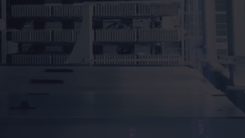 Animation of green neon football stadium and data processing over computer server room. Global communication, sports, data and digital interface concept digitally generated video. - Powered by Shutterstock - Get 15% off with code: PIKWIZARD15