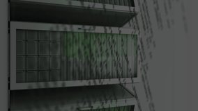 Animation of neon abstract shape and data processing against computer servers. Global networking and business data storage technology concept - Powered by Shutterstock - Get 15% off with code: PIKWIZARD15