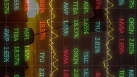 Animation of statistics and financial data processing. Global business digital interface technology and networking concept digitally generated video. - Powered by Shutterstock - Get 15% off with code: PIKWIZARD15