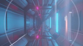 Animation of glowing tunnel with network of connections over man and woman exercising. Global connections network data processing and technology concept digitally generated video. - Powered by Shutterstock - Get 15% off with code: PIKWIZARD15