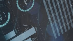 Animation of data processing over christmas lights. Christmas, celebration and digital interface concept digitally generated video. - Powered by Shutterstock - Get 15% off with code: PIKWIZARD15