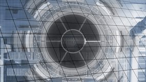 Animation of mathematical equations over round scanner and data processing against server room. Computer interface and business data storage technology concept - Powered by Shutterstock - Get 15% off with code: PIKWIZARD15