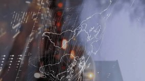 Animation of data processing on digital interface over cityscape on screen. Global business digital interface and technology concept digitally generated video. - Powered by Shutterstock - Get 15% off with code: PIKWIZARD15