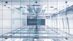 Animation of mathematical equations, scope and data processing over computer servers. Global computing and data processing concept digitally generated video. - Powered by Shutterstock - Get 15% off with code: PIKWIZARD15