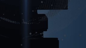 The video depicts computer data processing and programming code running on screens in a cityscape. The digital animation shows various computer interfaces and connection between them. The video ends - Powered by Shutterstock - Get 15% off with code: PIKWIZARD15