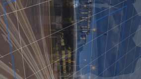 Animation of social media notifications, multiple graphs, silhouette people, light trails on street. Digitally composite, multiple exposure, database, telecommunications, city, internet, technology. - Powered by Shutterstock - Get 15% off with code: PIKWIZARD15