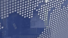 Animation of social media numbers and icons and data processing ove cityscape in background. Global social media, computing and data processing concept digitally generated video. - Powered by Shutterstock - Get 15% off with code: PIKWIZARD15