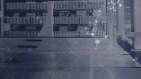 Animation of mathematical equations and data processing with molecules over server room. Global technology, computing and digital interface concept digitally generated video. - Powered by Shutterstock - Get 15% off with code: PIKWIZARD15