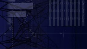 Animation of statistical data processing over network tower against sunset sky. Global networking and business data technology concept - Powered by Shutterstock - Get 15% off with code: PIKWIZARD15