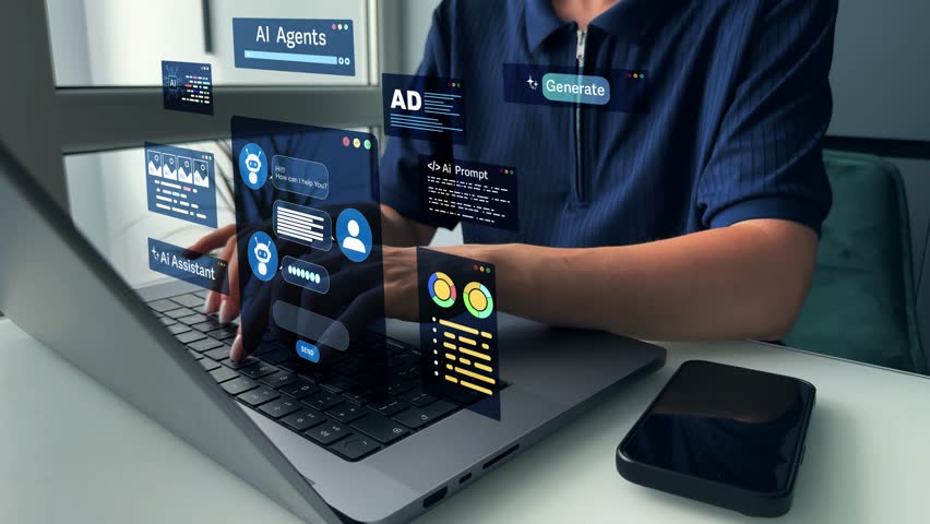 AI Agents and assistants. Ai Content Generator. Interaction with the Ai assistant to solve some tasks more easily. Image generator, documents, marketing and advertising, bot writing and coding	